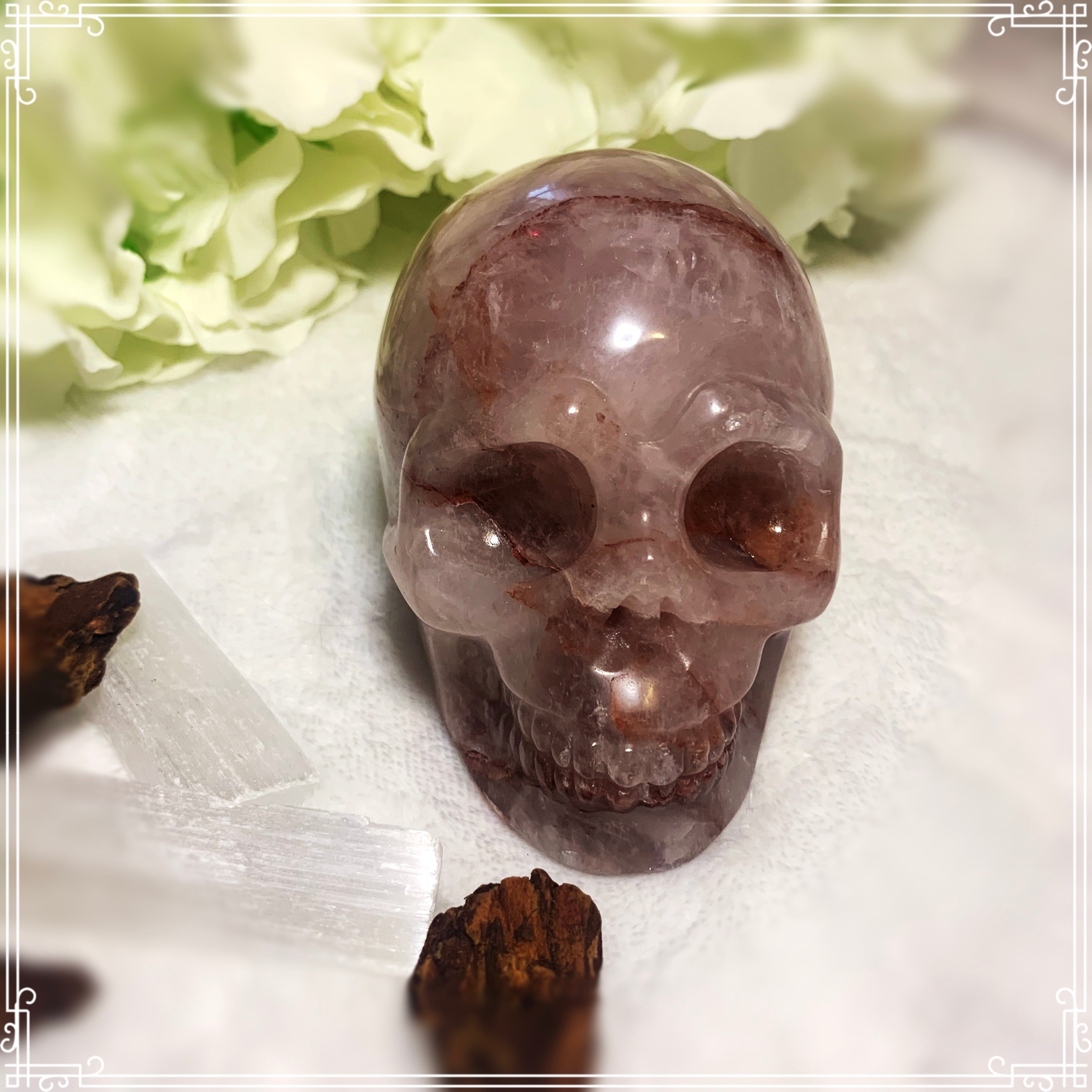 Fire Quartz Skull